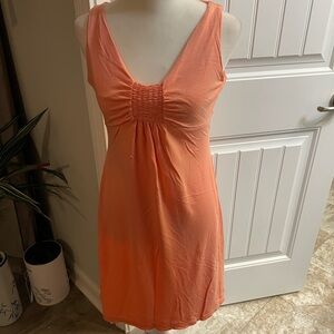 Talbots Vibrant Tangerine V-Neck Dress (size P)
